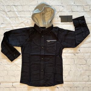 New Boys Hurley Button-Up Flannel Hoodie (6)